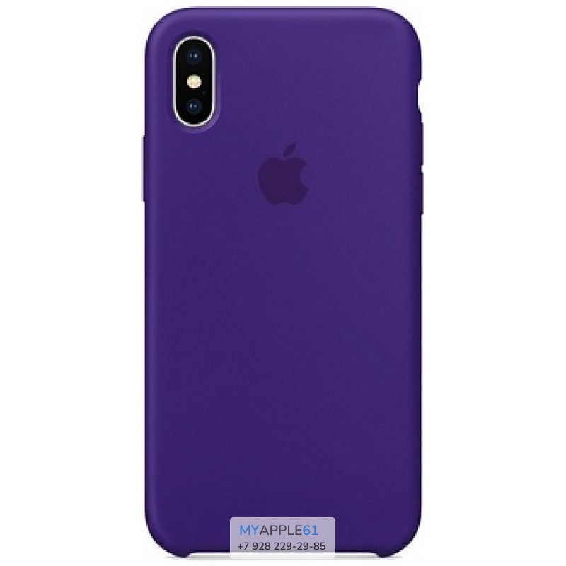 Силиконовый чехол 10 (X), 10S (XS) Apple Silicone Case Ультрафиолет (Ultra Violet)