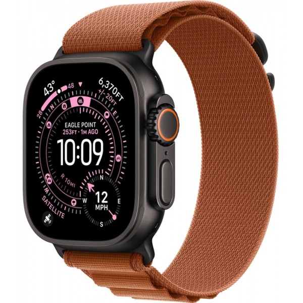 Apple Watch Ultra 3 Black Titanium 49 mm Terra Cotta Alpine Loop