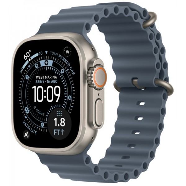 Apple Watch Ultra 3 Natural Titanium 49 mm Anchor Blue Ocean Band
