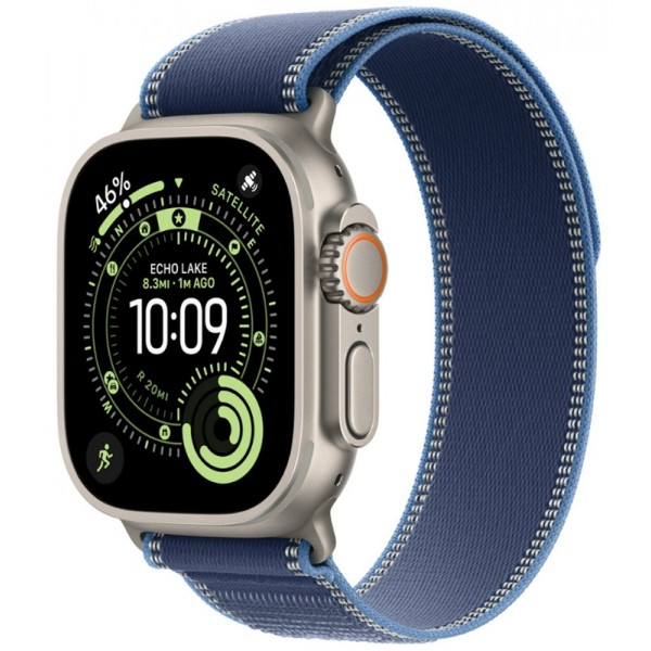 Apple Watch Ultra 3 Natural Titanium 49 mm Blue Bright Blue Trail Loop