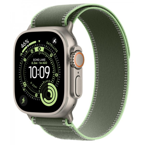 Apple Watch Ultra 3 Natural Titanium 49 mm Green Neon Trail Loop