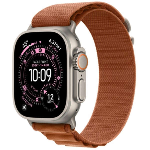 Apple Watch Ultra 3 Natural Titanium 49 mm Terra Cotta Alpine Loop