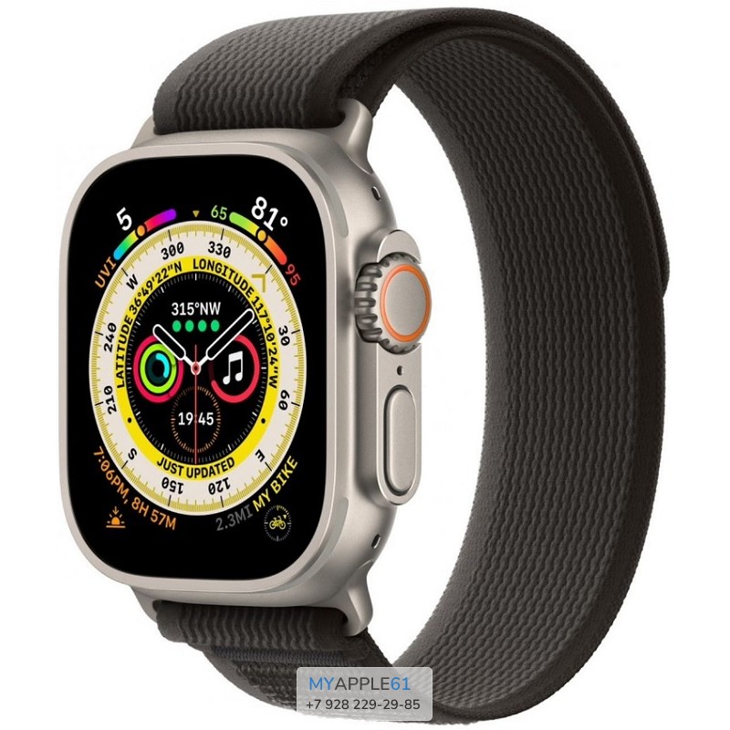 Apple Watch Ultra 49 mm Black Grey Trail Loop